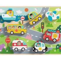 Дървен пъзел 3D транспортни средства TH634-Tooky Toy