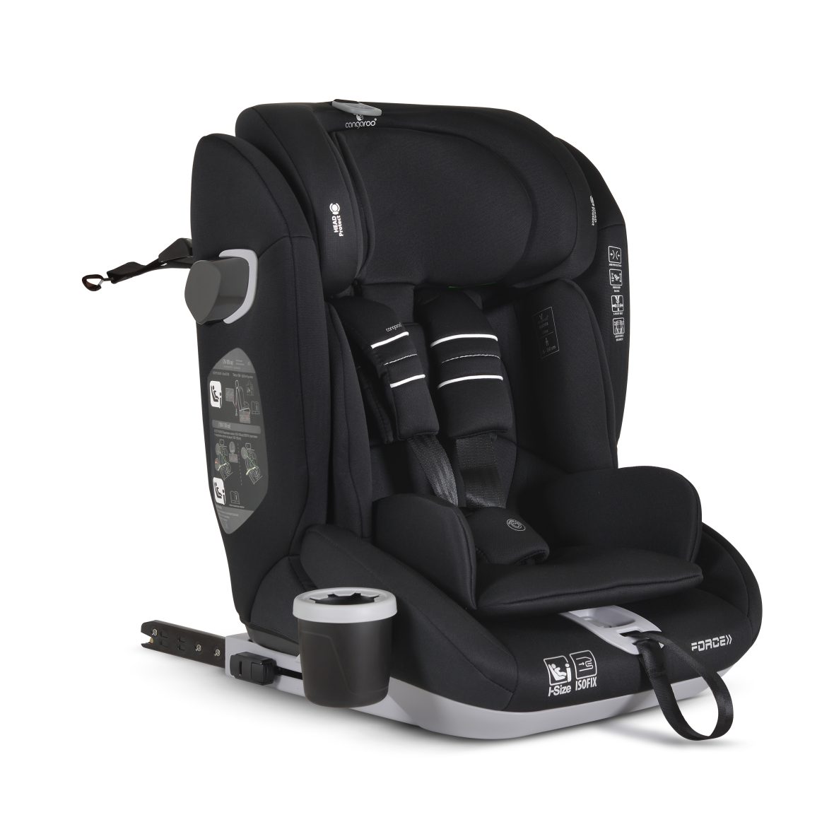 Стол за кола Force 76-150cм черен
