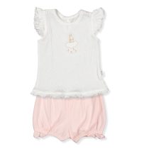 F1412 Пижама 2ч mini heart/25 Розов 18-24м/92см