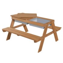 456002TE Градинска маса с пейки Teak