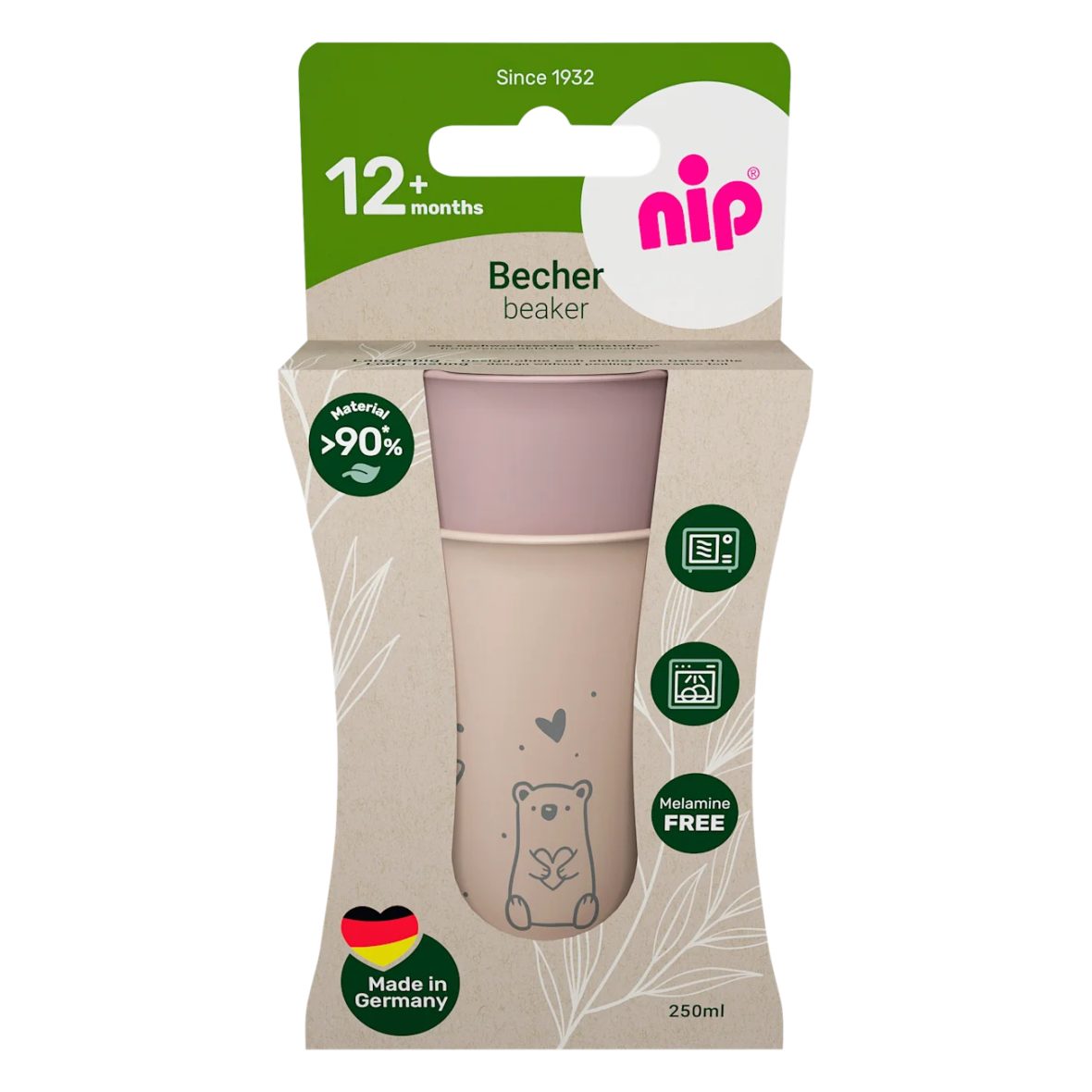 38840 Чаши Nip компл.2 бр. Еat Green лилав