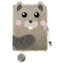 Плюшен дневник A5 с катинар 3D Beaver