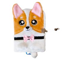 Плюшен дневник A5 с катинар 3D Corgi