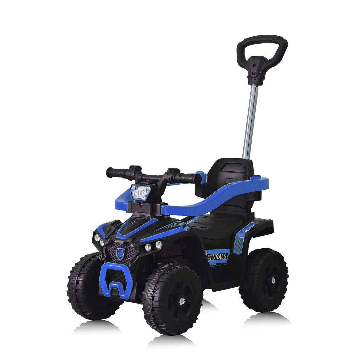 Количка за яздене с дръжка „ATV“ синя