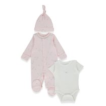Z1073 К-кт 3ч ORGANIC SLEEPY SHEEPY PINK 3-6M