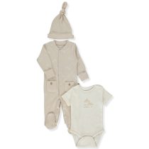 Z1059 К-кт 3ч ORGANIC BORN WITH LOVE BEIGE 3-6M