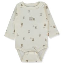 T4094 Боди д.р. ORGANIC FUN MOMENT ECRU 6-9M