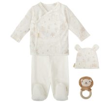 К-кт 4ч с играчка NOE 0-3м White/Linen