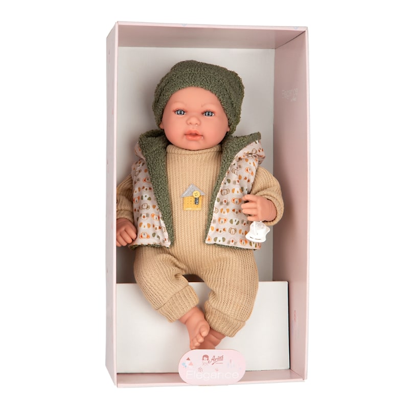kukla-bebe-mies-s-begovo-zeleno-kostyumche-koyato-plache-45-sm-14234030
