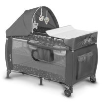 Бебешка кошара Lionelo Sven Plus Grey Concrete