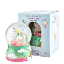 Декоративна снежна топка Unicorn с музика