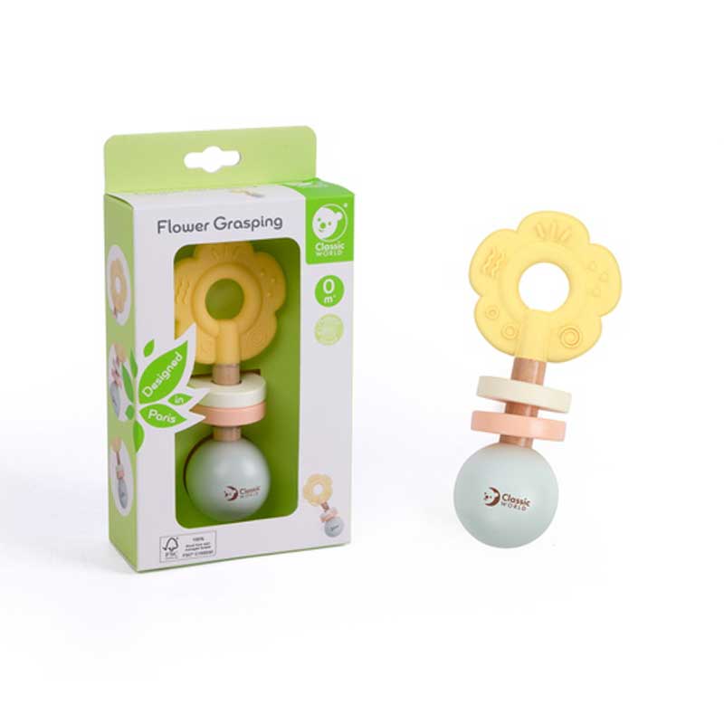 senzorna-darvena-igrachka-grizalka-tsvete-classic-world-za-bebeta-ot-0-do-6-mesetsa-375611969