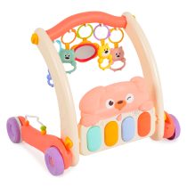 Играчка за прохождане 2в1 Melody Walker pink-Moni Toys